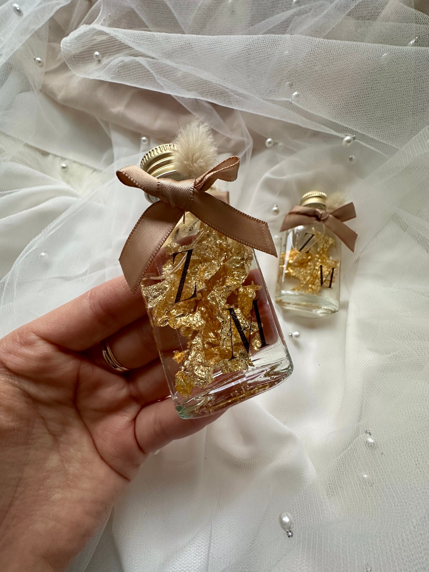 Kolonya Gastgeschenk / Kölnisch Wasser personalisiert / kolonya sisesi / Blattgold