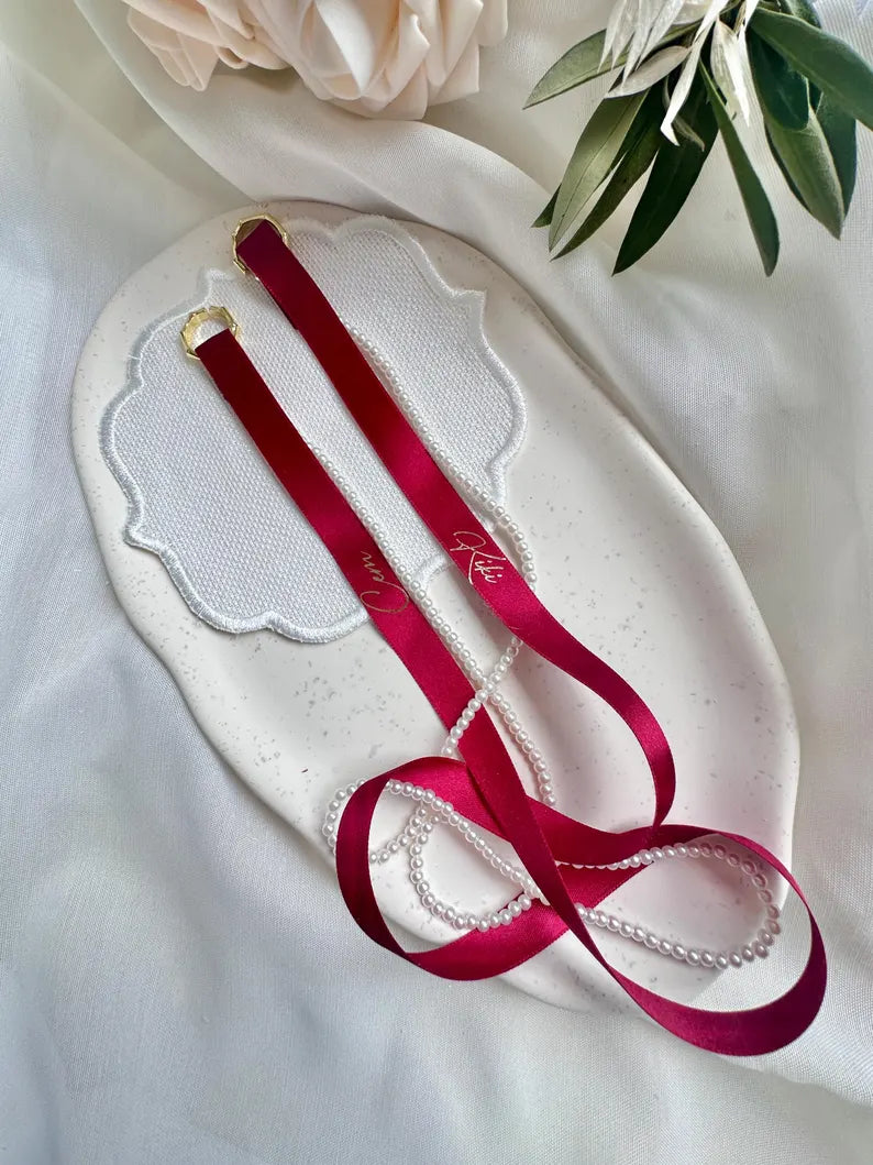Ringband mit Perlen