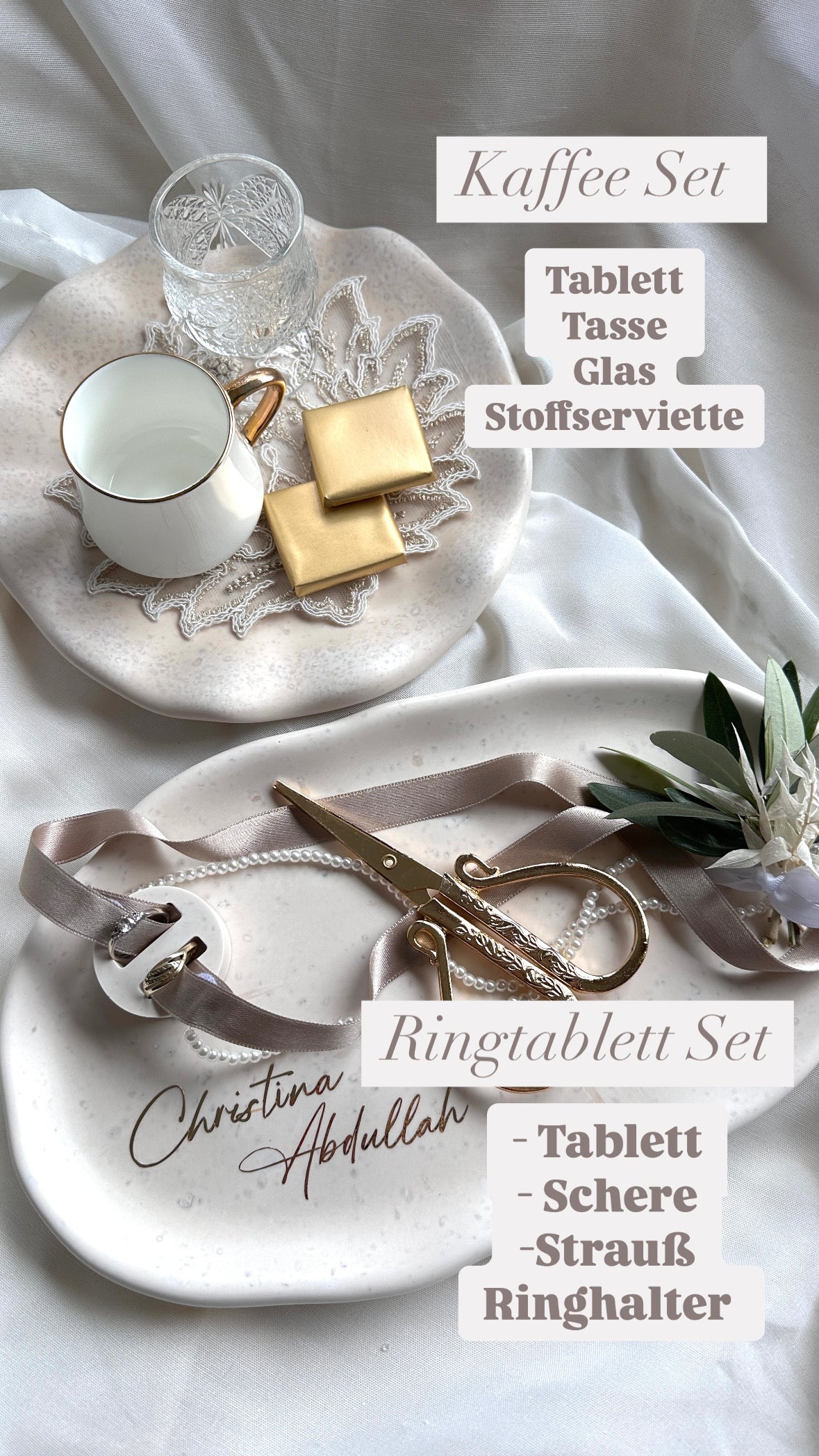 Verlobungstablett Natural Set Nisan tepsisi