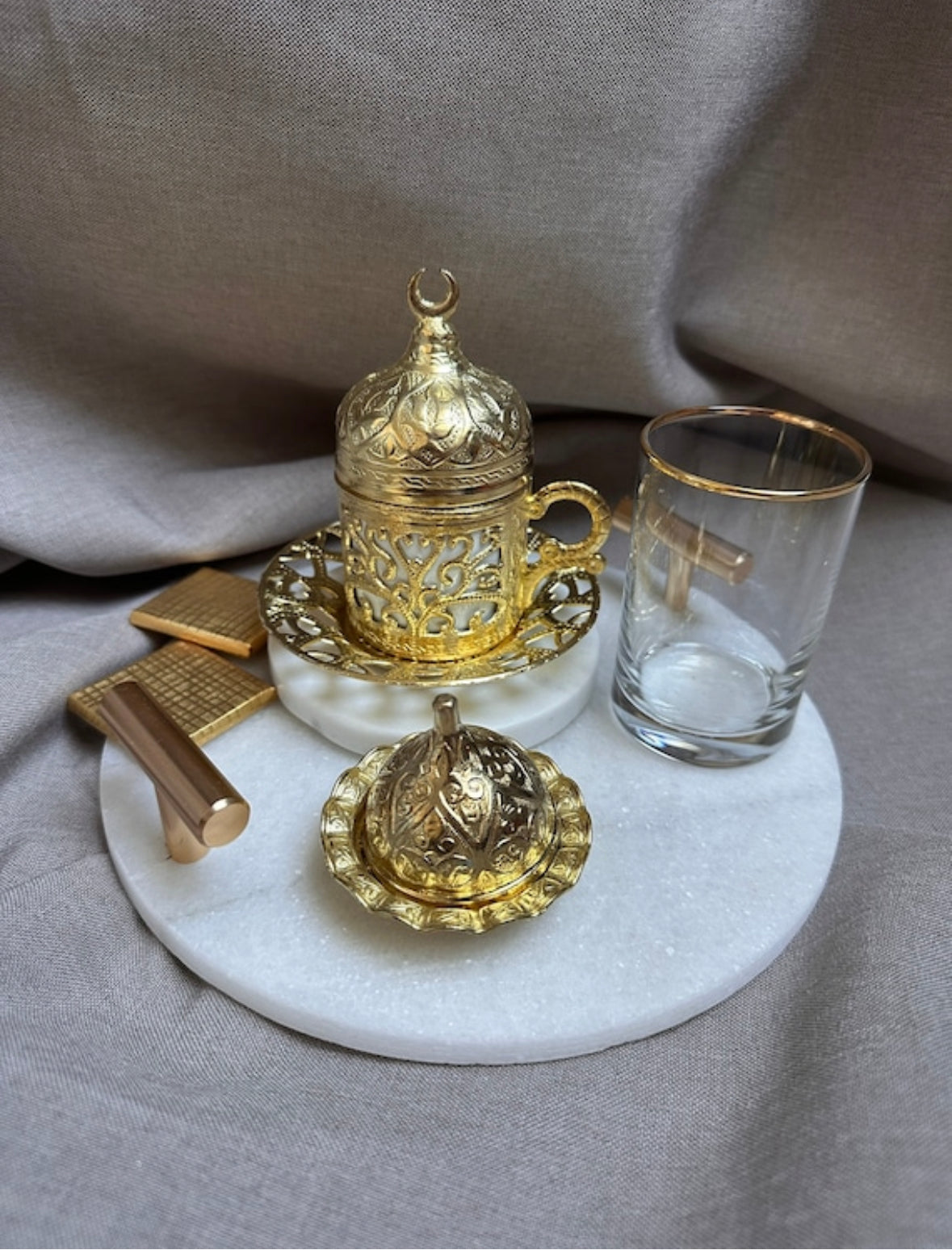 Tassen Set Damat Kahvesi Gold