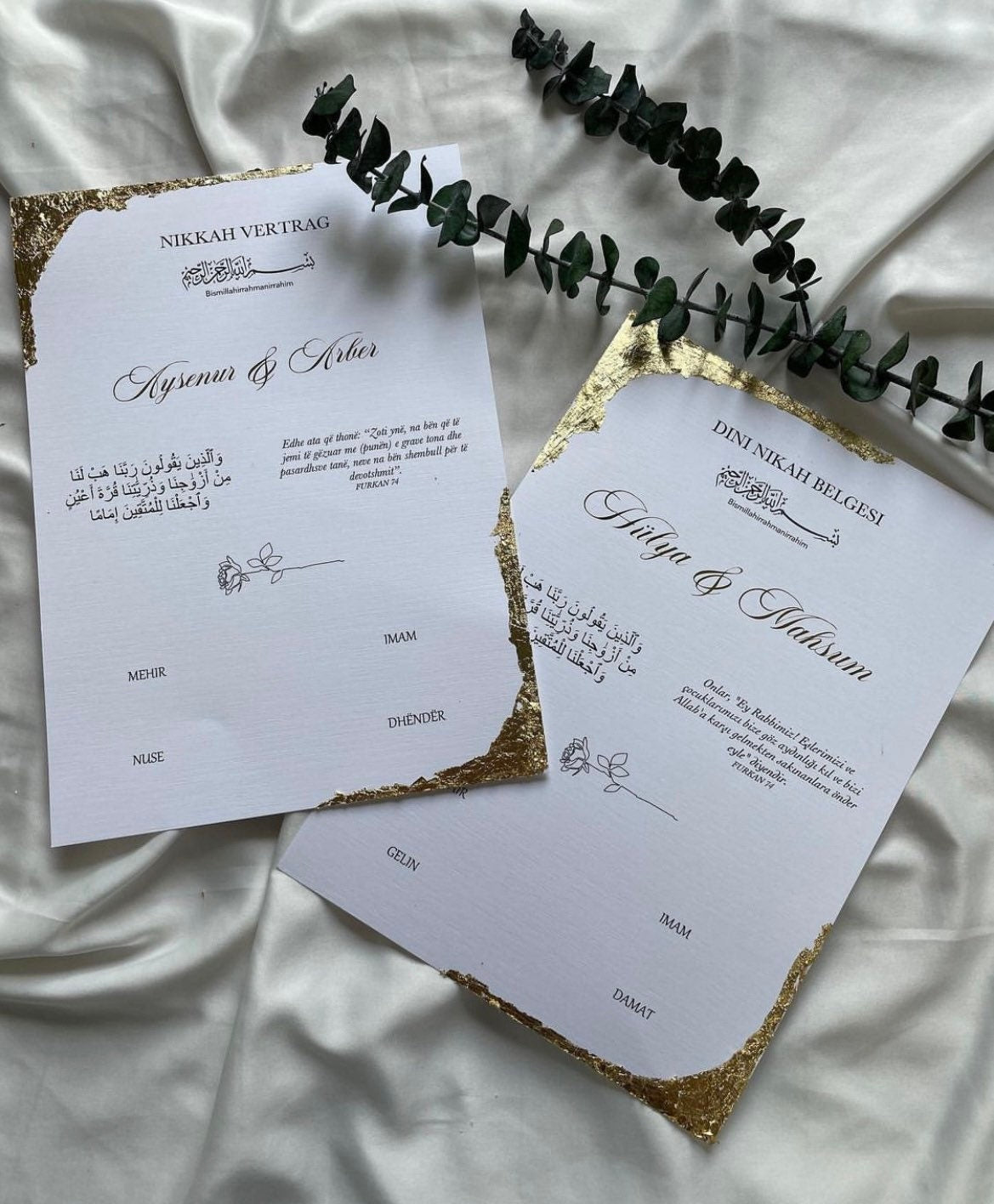 Dini Nikah Belgesi Islamische Eheurkunde