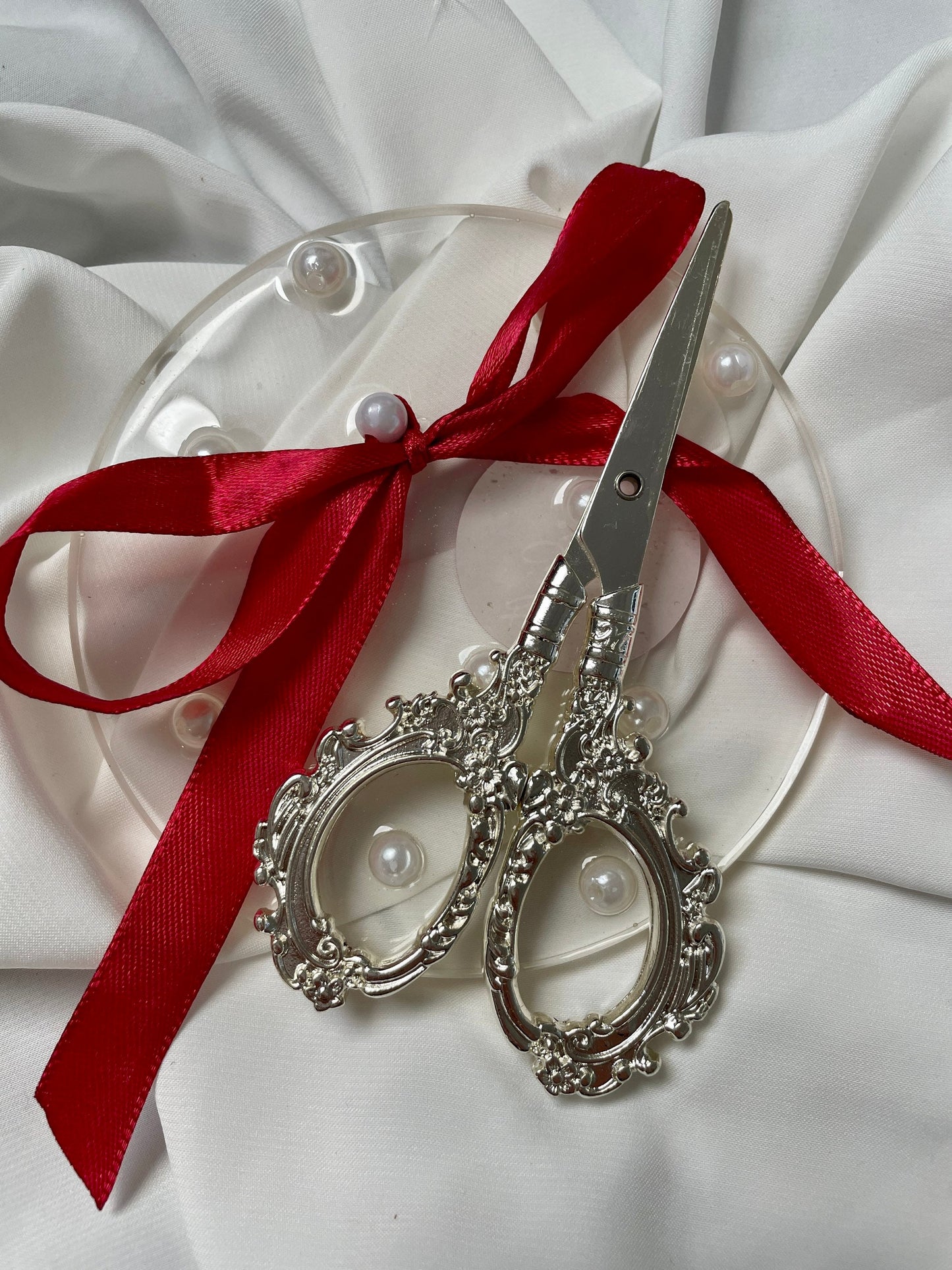 Verlobung Hochzeit Schere in Silber