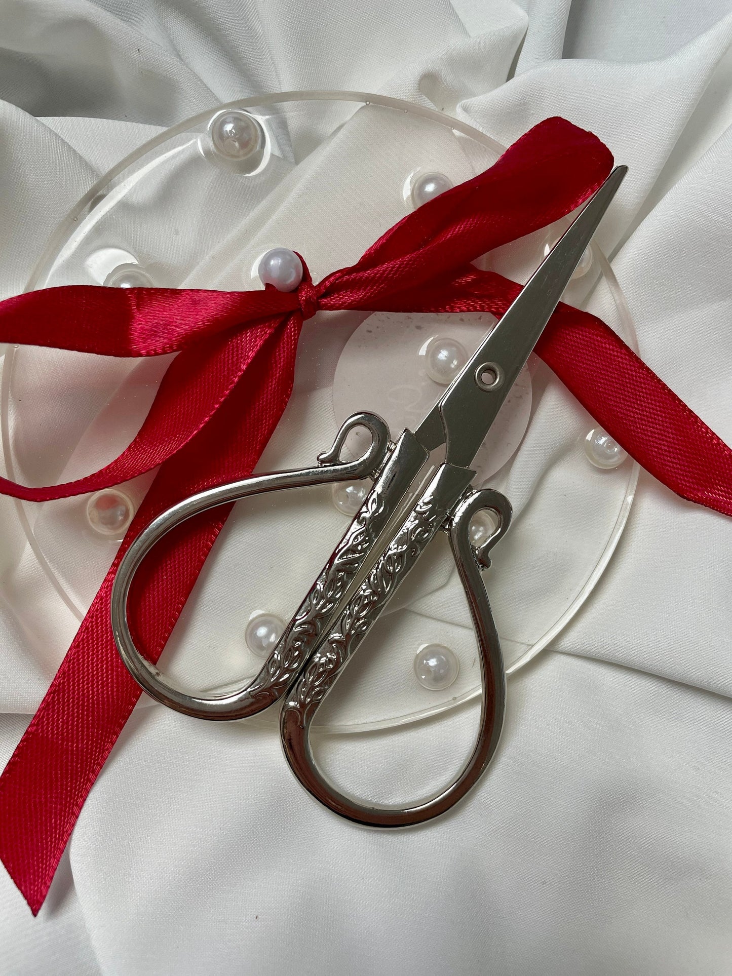 Verlobung Hochzeit Schere in Silber