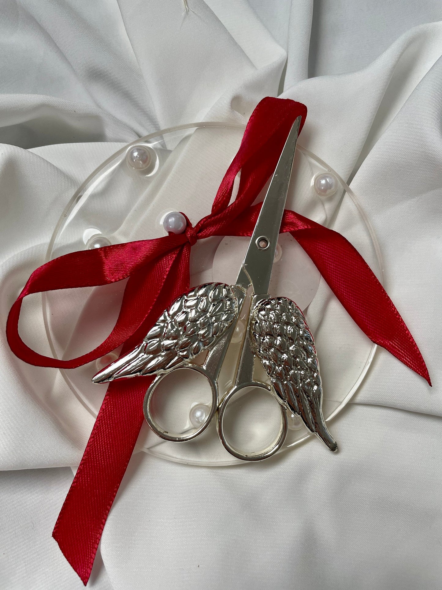 Verlobung Hochzeit Schere in Silber