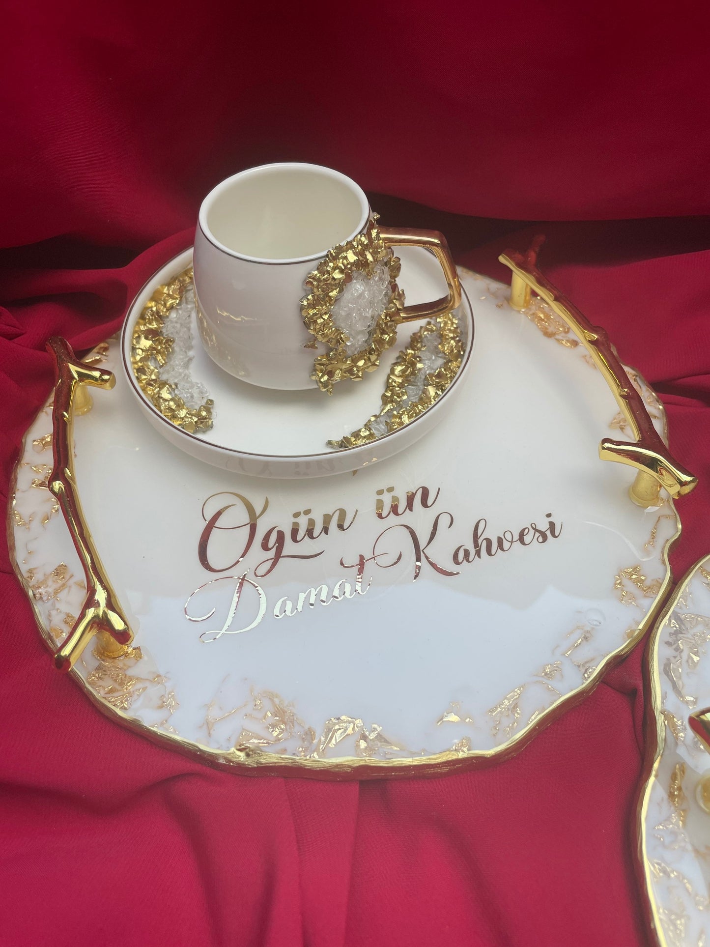 Verlobungstablett Hochzeitstablett damat kahvesi tepsisi