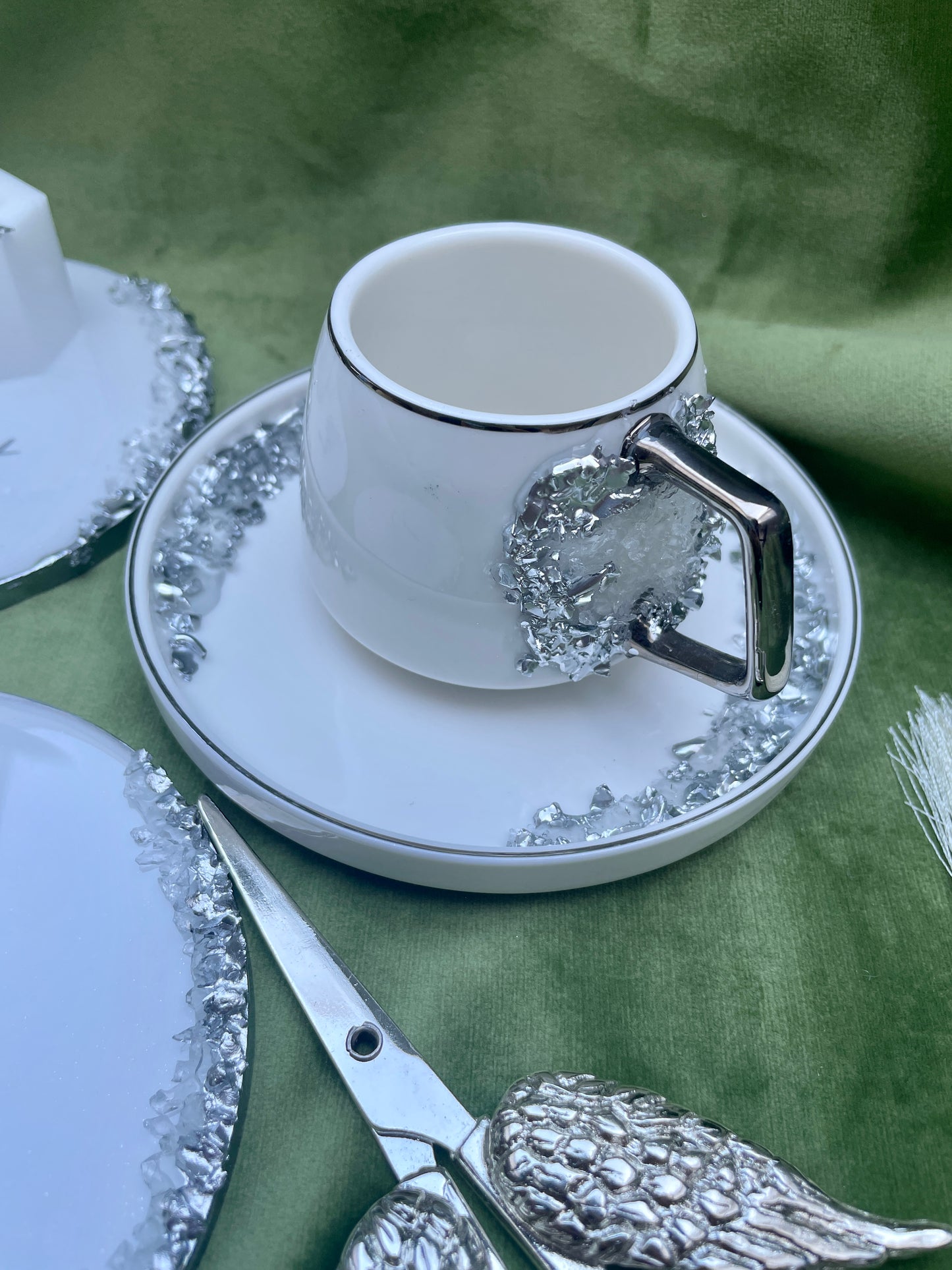 Silber Verlobung  Hochzeit Mokkatasse damat kahvesi fincani