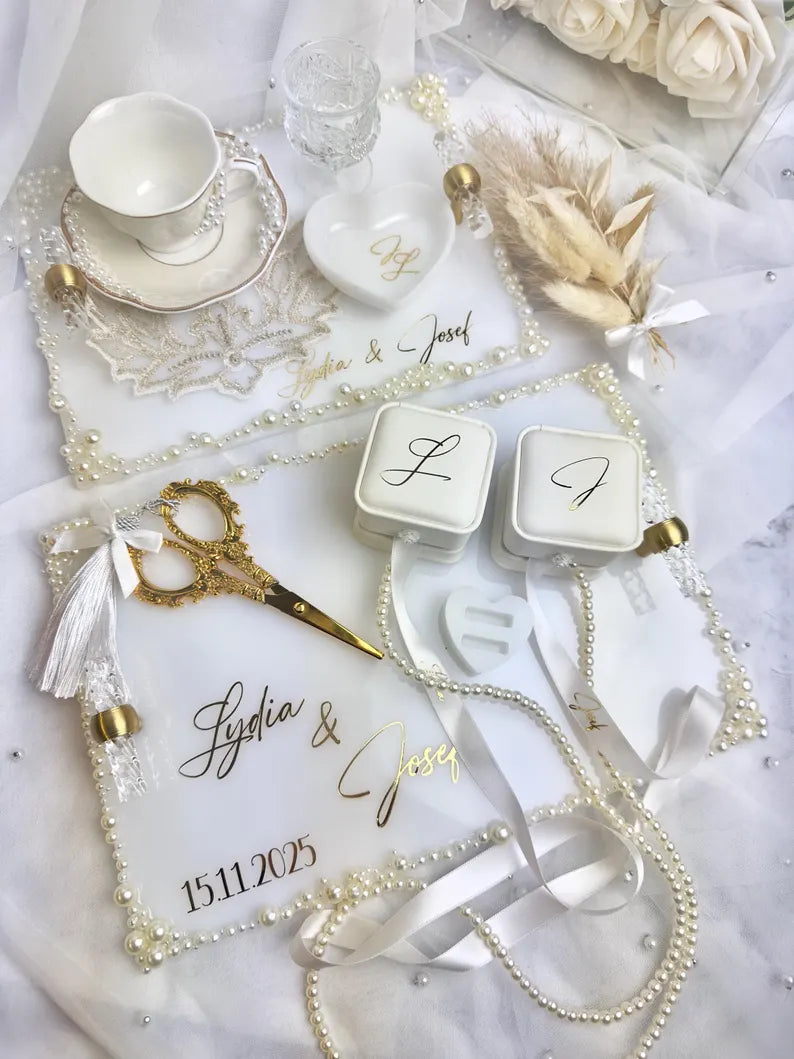 Verlobungsset Acryl Luxury perlen