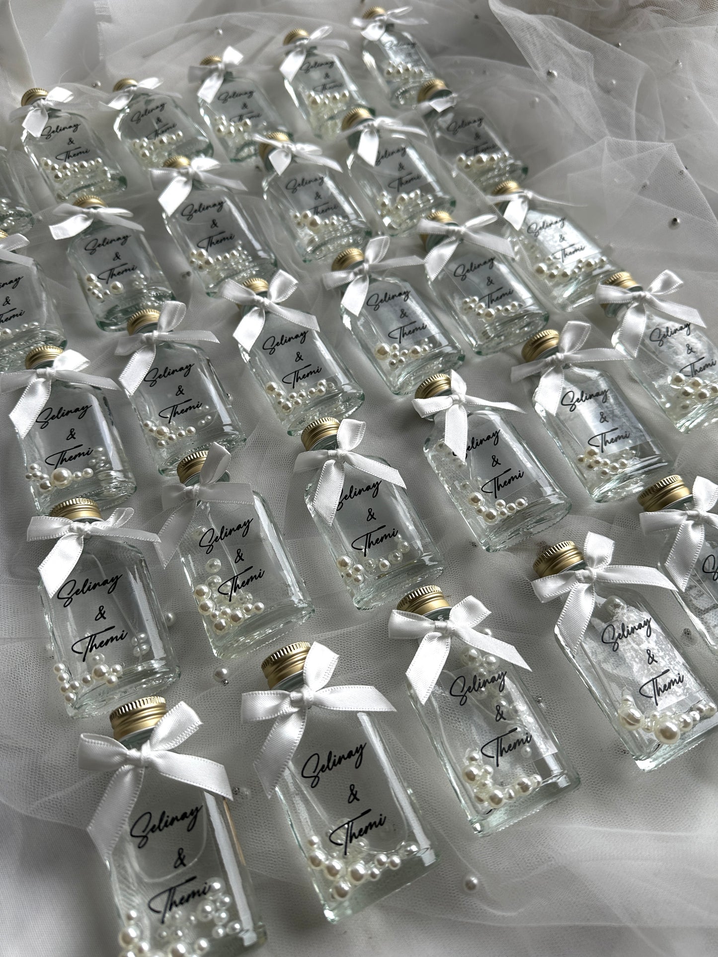 Kolonya Gastgeschenk / Kölnisch Wasser personalisiert / kolonya sisesi / Perlen