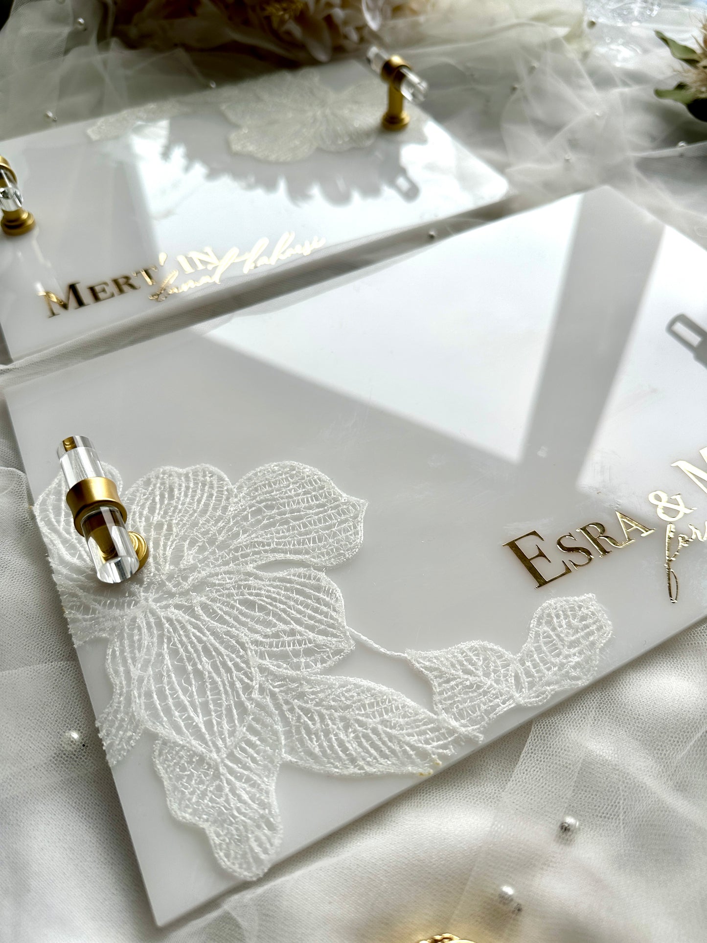 Verlobungstablett mit Spitze weiß | Personalisiertes  Tablett | nisan tepsisi |  Damat Kahvesi Tepsisi | Verlobungsset