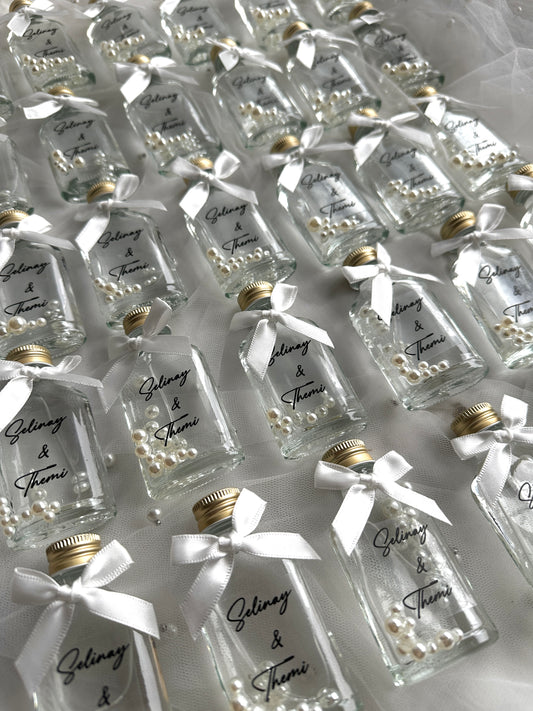 Kolonya Gastgeschenk / Kölnisch Wasser personalisiert / kolonya sisesi / Perlen