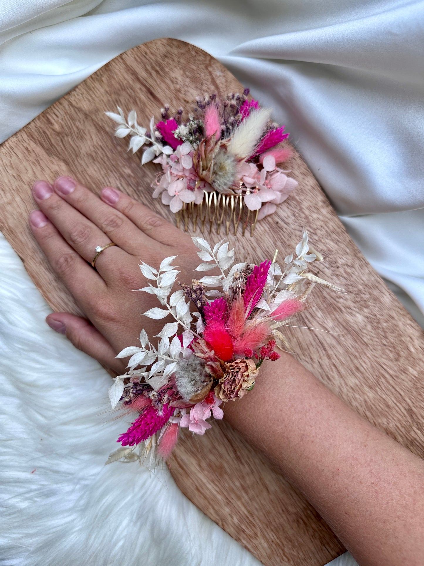 Haarkamm Trockenblumen Hochzeit Steckkamm Trockenblumen Brautfrisur