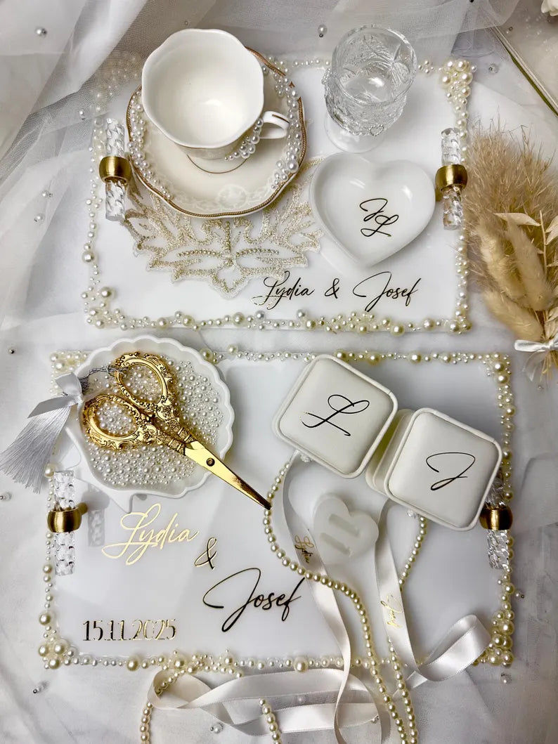 Verlobungsset Acryl Luxury perlen