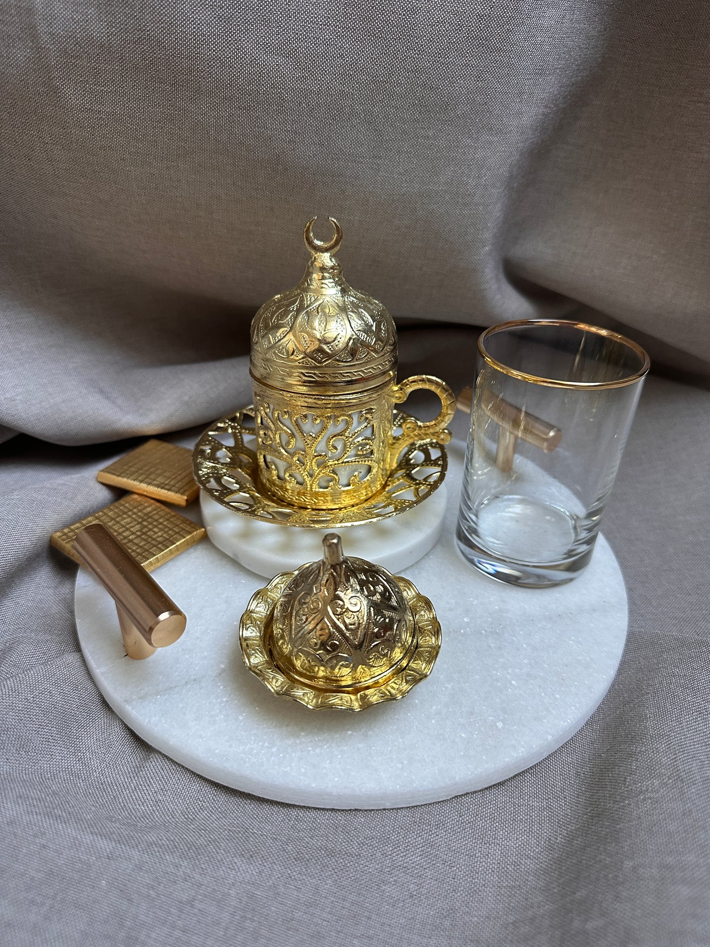 Tassen Set Damat Kahvesi Gold